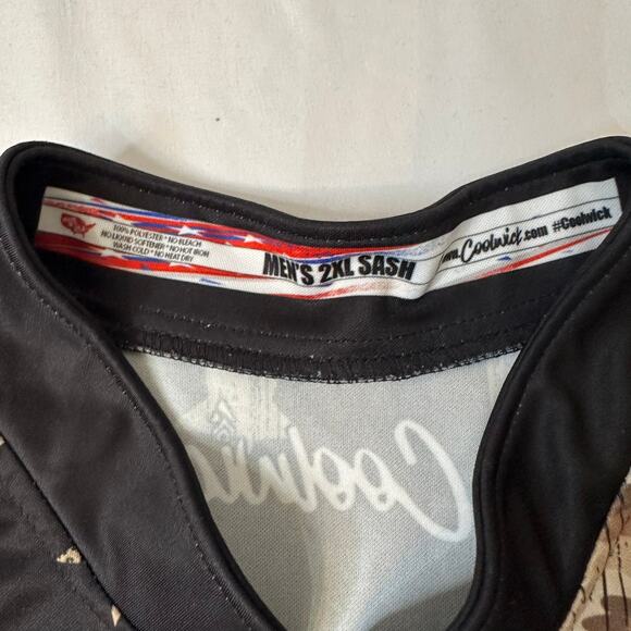 Coolwick Hammer Desert Fast Track Camo American Flag Bowling Shirt Size 2x - Picture 4 of 7